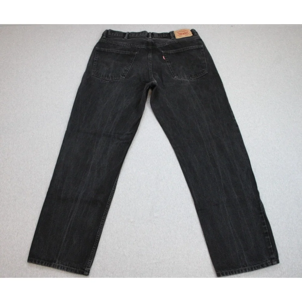 Levi's 550 Jeans Mens Size 38 X 34 Black Relaxed Fit Denim 100% Cotton